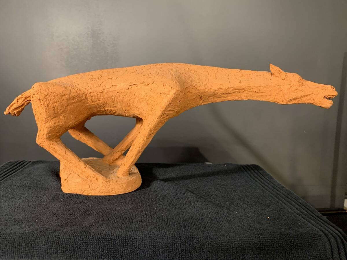 Animal Sculpture Horse, Terracotta, Unique Piece, 1960s