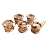 Under wicker cups