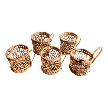 Sous tasses en osier
