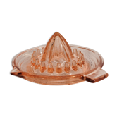Citrus press molded glass vintage pink