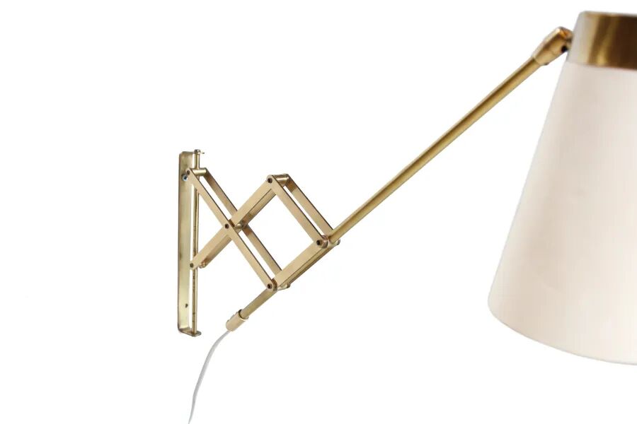 Brass wall lamp by Th. Valentiner, 1950