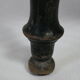 Chair prie-dieu style Napoleon III blackened wood openwork velvet blue