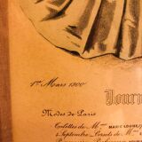 Peinture : Gravé « style français 19e siècle ».