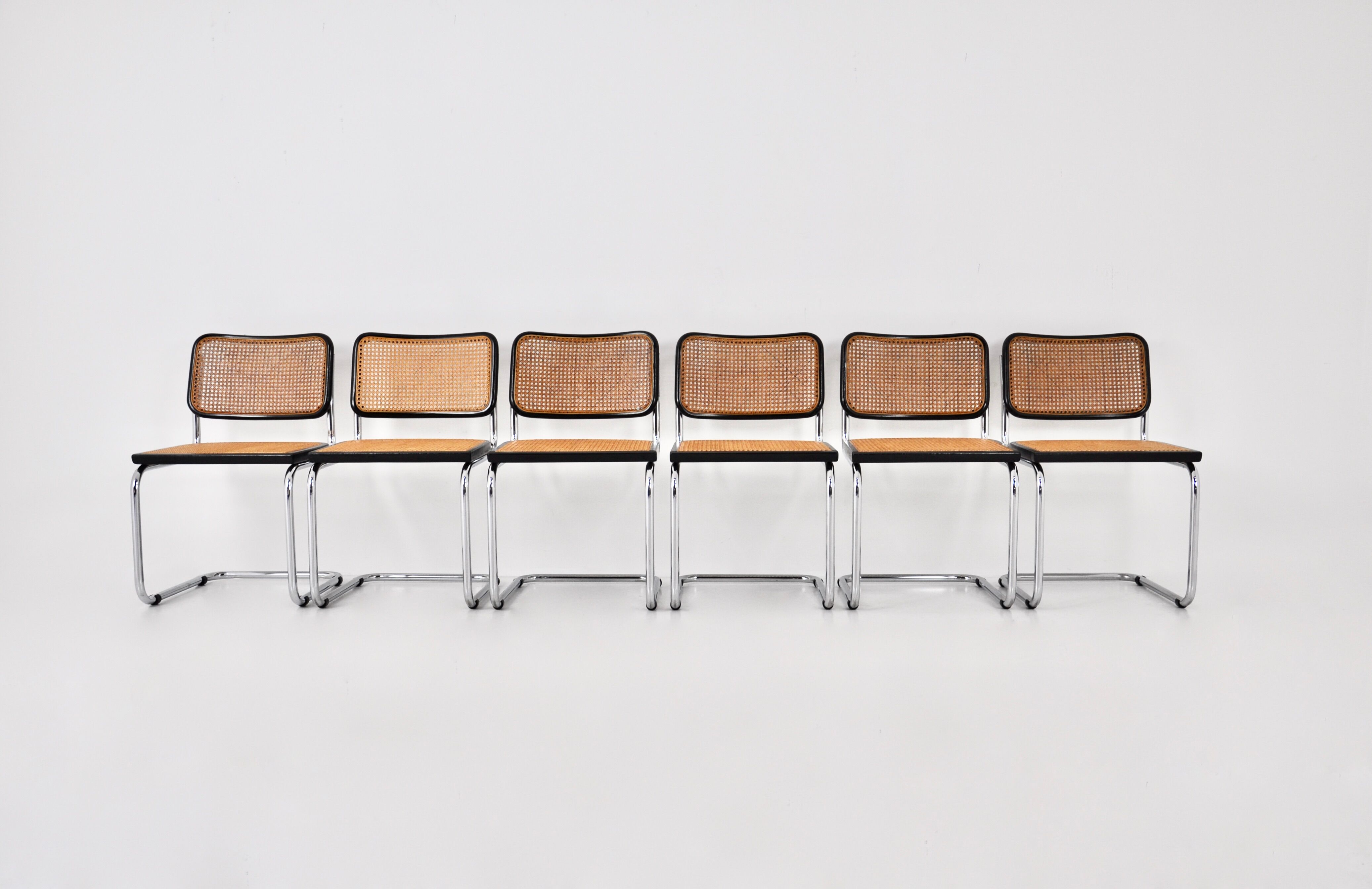 Dining chairs B32 by Marcel Breuer, set of 6