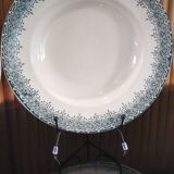 4 assiettes creuses en Terre de Fer Longwy modèle "Suzanne"