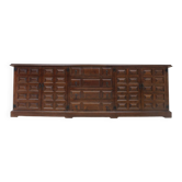 Buffet crédence brutaliste espagnol vintage des années 1970