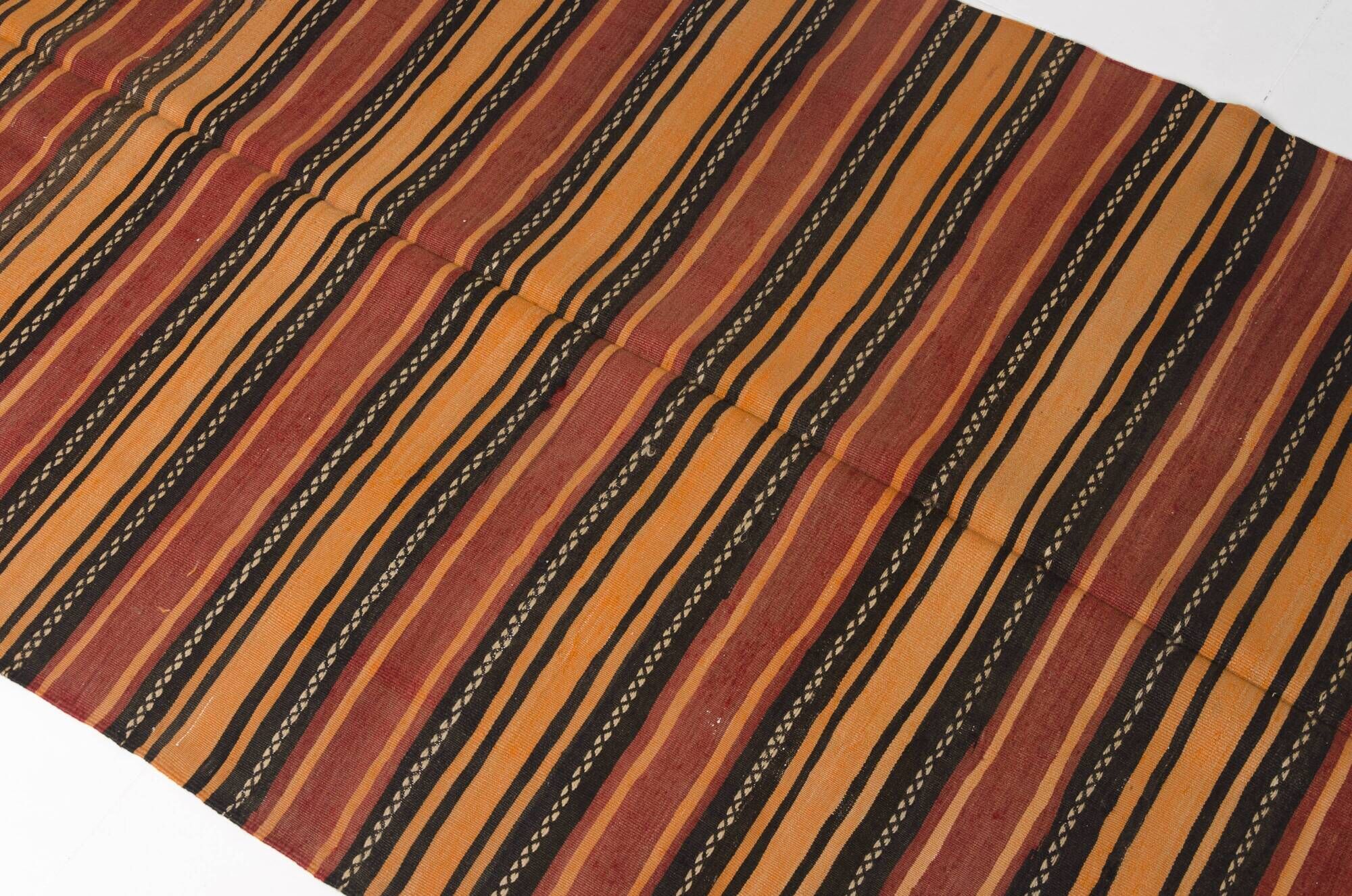 Extra Long Vintage Striped Anatolian Kilim – 337 x 139 cm – sku 134