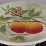 Compotier pattern peaches in Slip Diameter 25cm