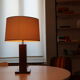Mahogany midcentury table lamp