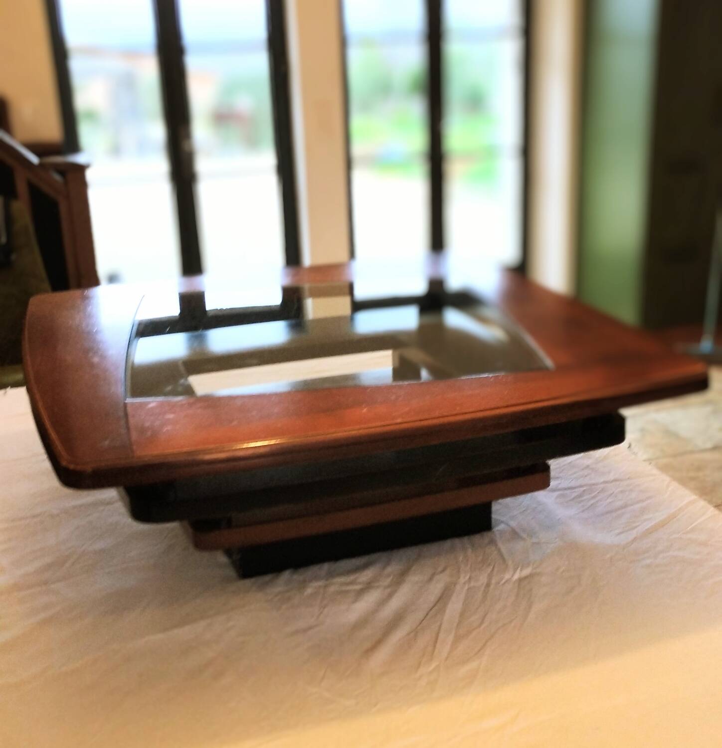 "The Twist" square coffee table