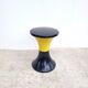 Yellow/black Tam Tam stool branded Massonnet Stamp n/j
