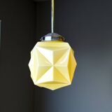 Art Deco  cream opaline glass pendant lamp