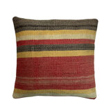 Housse de coussin kilim turc vintage, 40 x 40 cm