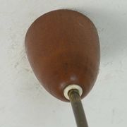 1960s mid century sputnik 8-light CHANDELIER teak brass glass ceiling light