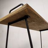 Vintage metal wood magazine rack