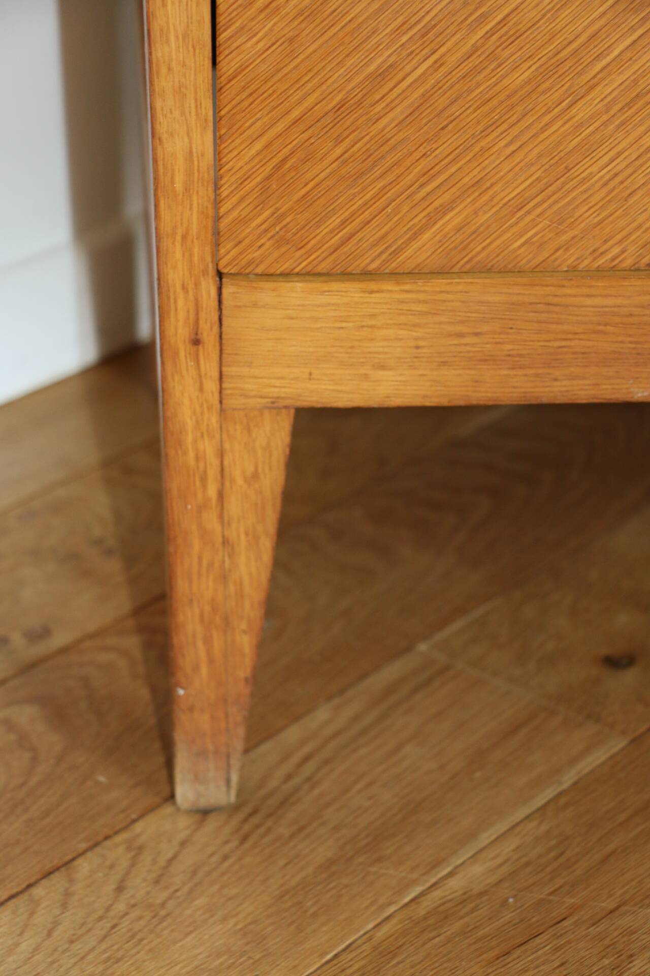 Chest of drawers with 4 drawers, light oak, 1960s