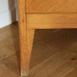 Chest of drawers with 4 drawers, light oak, 1960s