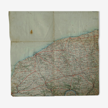 Carte ancienne Fécamp, Etretat, Yvetot