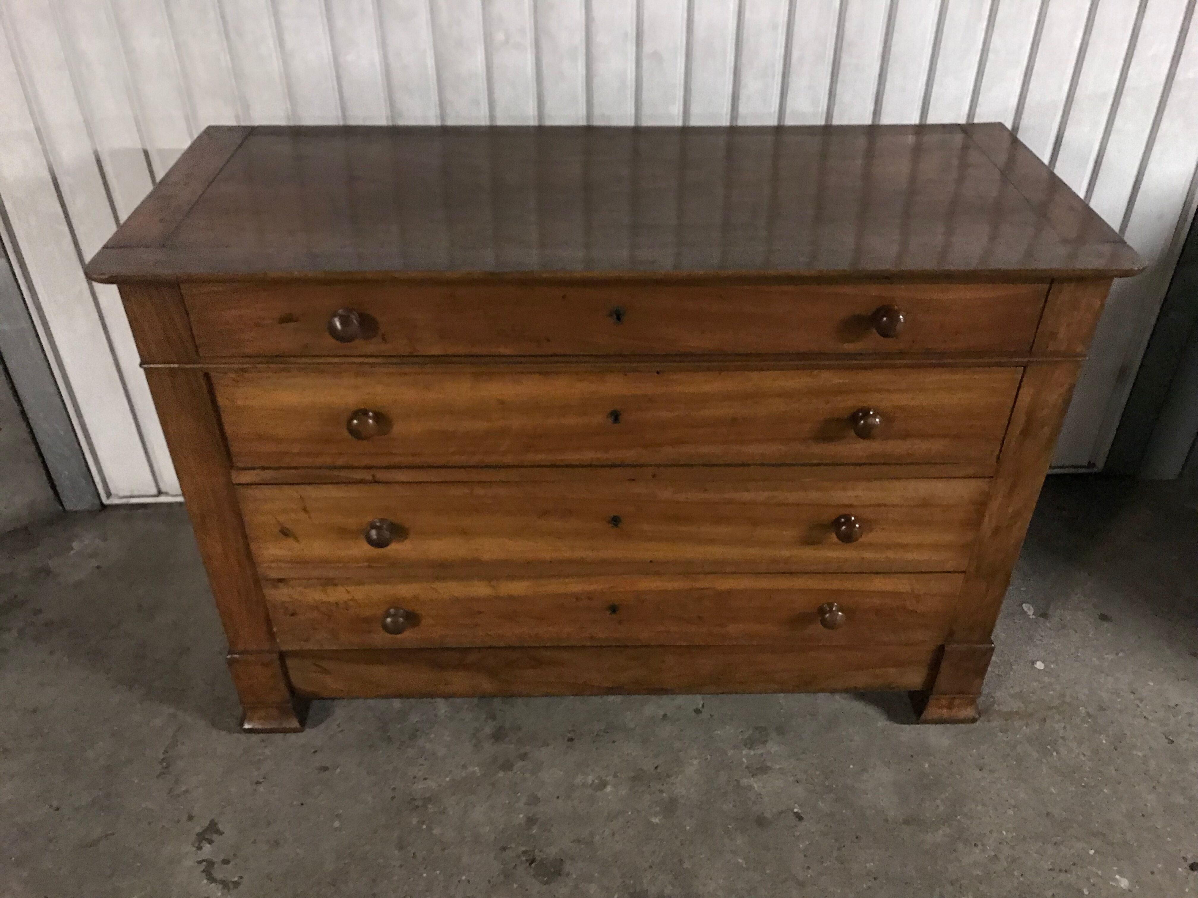 Chest of drawers  Louis Philippe old walnut