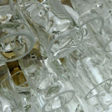 4-tier mid century chandelier with 62 glass tubes 60s