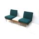 Ensemble de 2 fauteuils et table basse/canapé modulable fabriqué dans les années 60