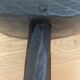 Japanese style stool burnt wood finish