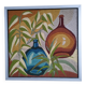 Tapestry with demijohn foliage decor from the 70s