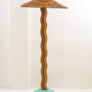 Modernist Rattan Floor Lamp 'Pallete'