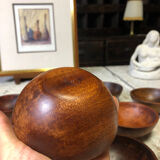 Set of 12 wooden bowls