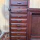 Art Deco trade counter – Display case and drawers – Stained mahogany wood – A