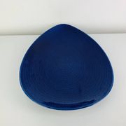 Plat et coupe Blå eld par Hertha Bengtson pour Rörstrand Sweden, céramique