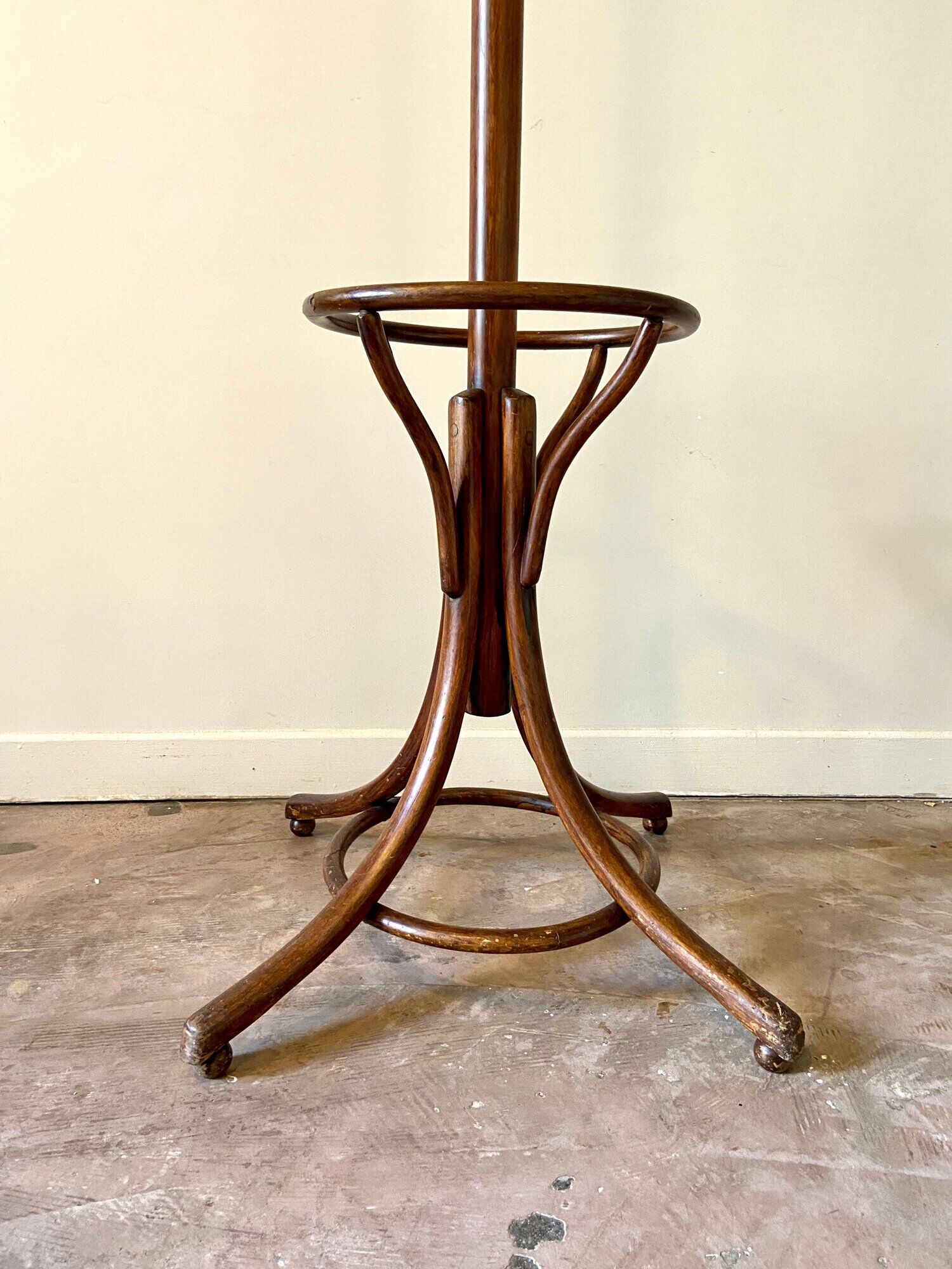 Parrot and dark arched beech coat rack