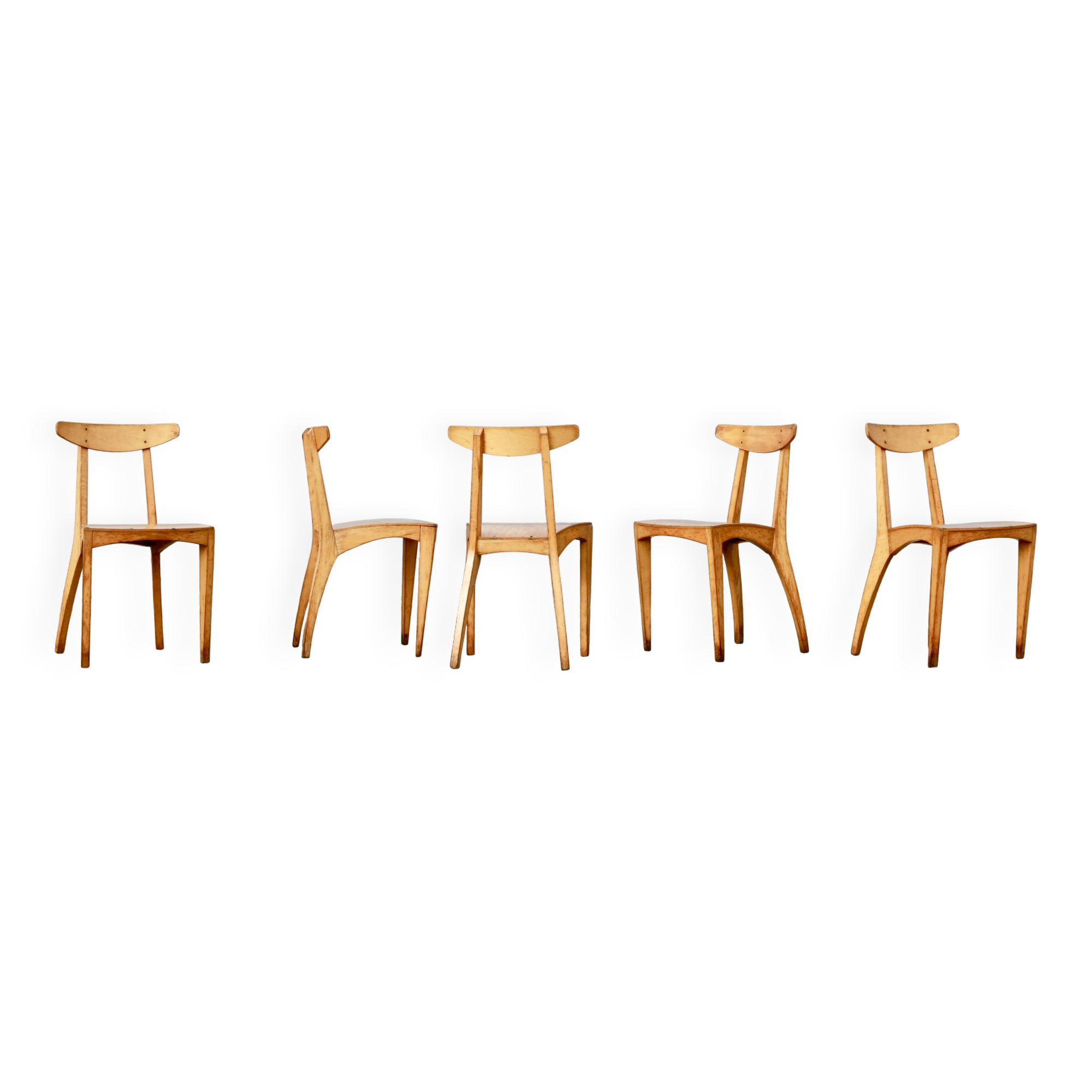 5 chairs by Thibault Desombre, 1990