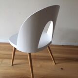 White dining chair by Antonin Suman for Tatra, 1960