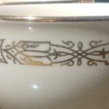 Serving of 8 golden porcelain coffee cups Villeroy and Boch Saar 50s/60s