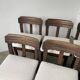 Set of 6 brutalist chairs from the 1940s