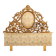 Tête de lit double sculptée et dorée