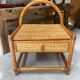 Vintage rattan bedside table