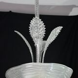 Luxury Barovier & Toso chandelier, Murano Pulegoso glass, 1950s