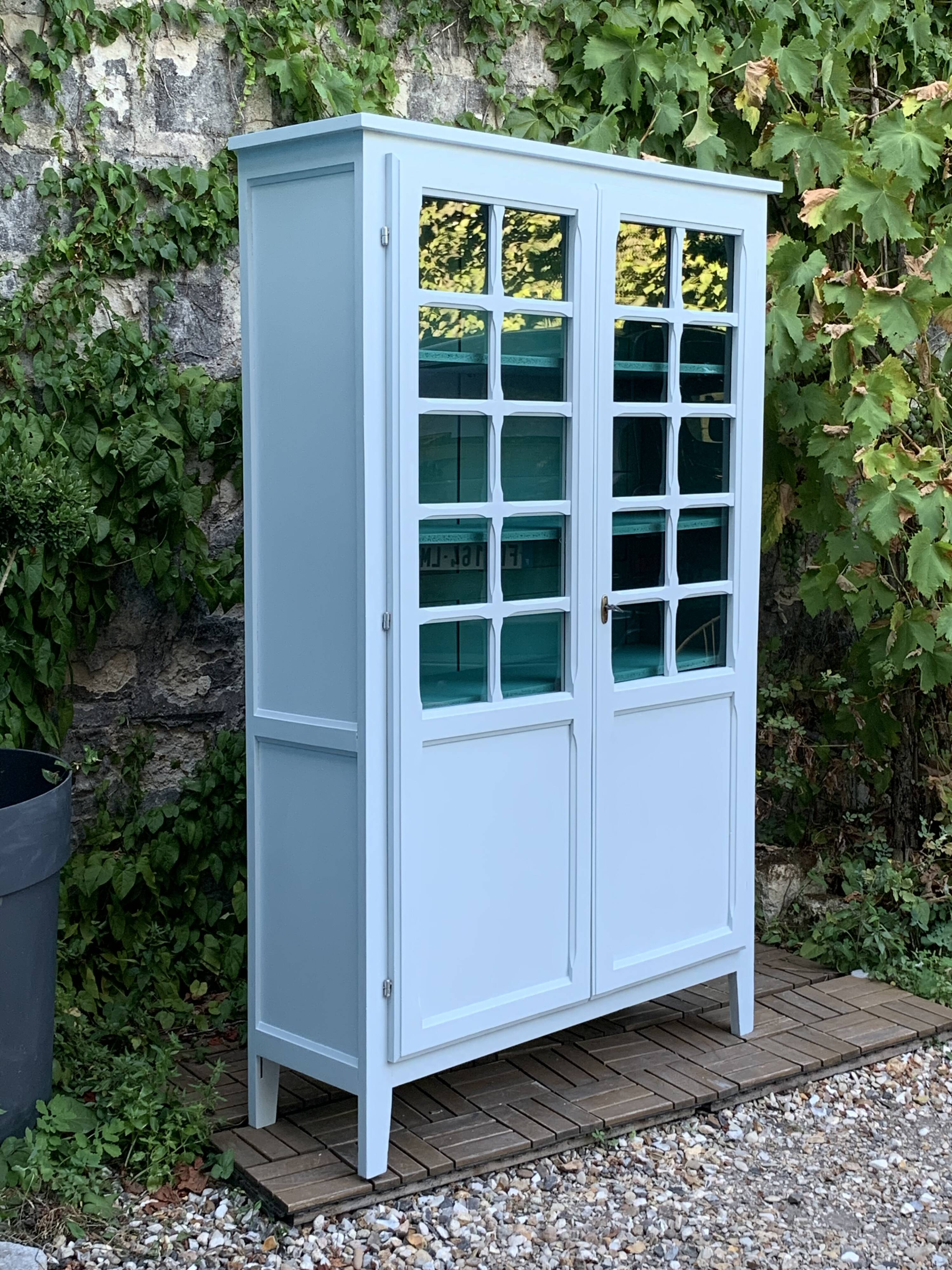 Vintage 1960s Parisian glass cabinet