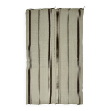 Turkish Kilim Konya Vintage 161x263 cm Beige Minimalist Stripes