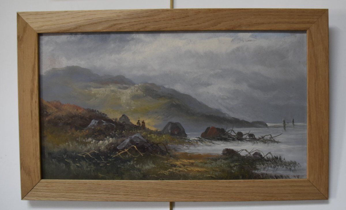 French school, late 19th century Coastal landscape, oil on paper