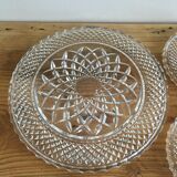 Set under dish and 2 undersized glass bottle