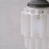Art Deco 'Sky Scraper' Glass Two Tone Pendant Light