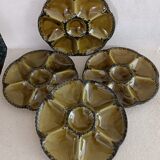 4 assiettes à huîtres Gien