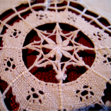 Nappe à thé en lin dentelle