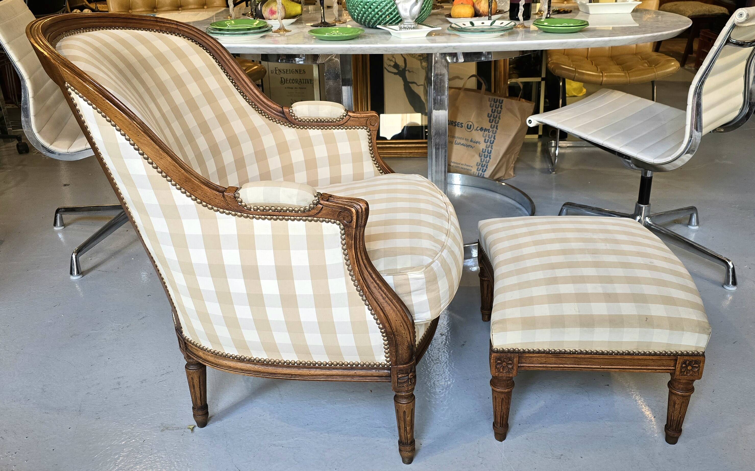 Louis XV shepherdess armchair