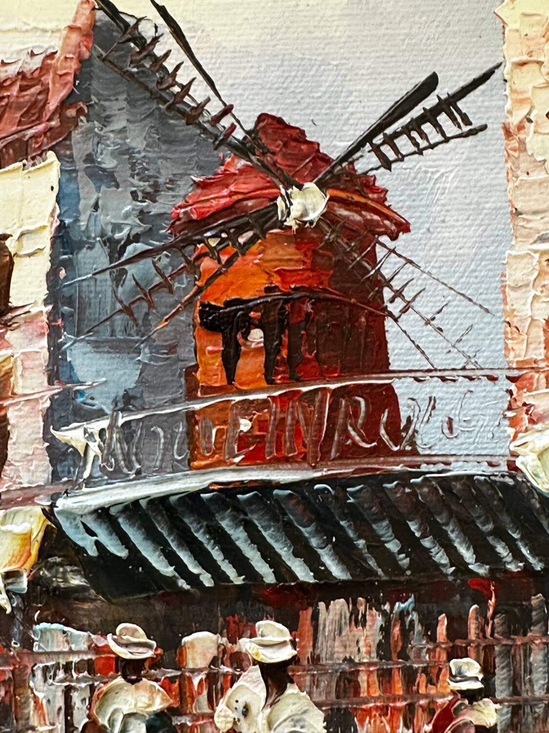 Caroline Burnett (1877-1950) Oil on canvas - Parisian Scene Moul