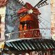 Caroline Burnett (1877-1950) Oil on canvas - Parisian Scene Moul
