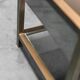 Pair of coffee tables in brass 70s vintage